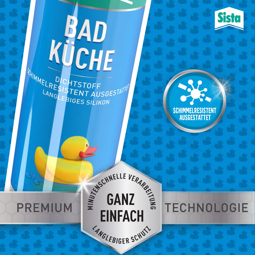 Sista Bad Küche Silikonkartusche mit Quietscheente