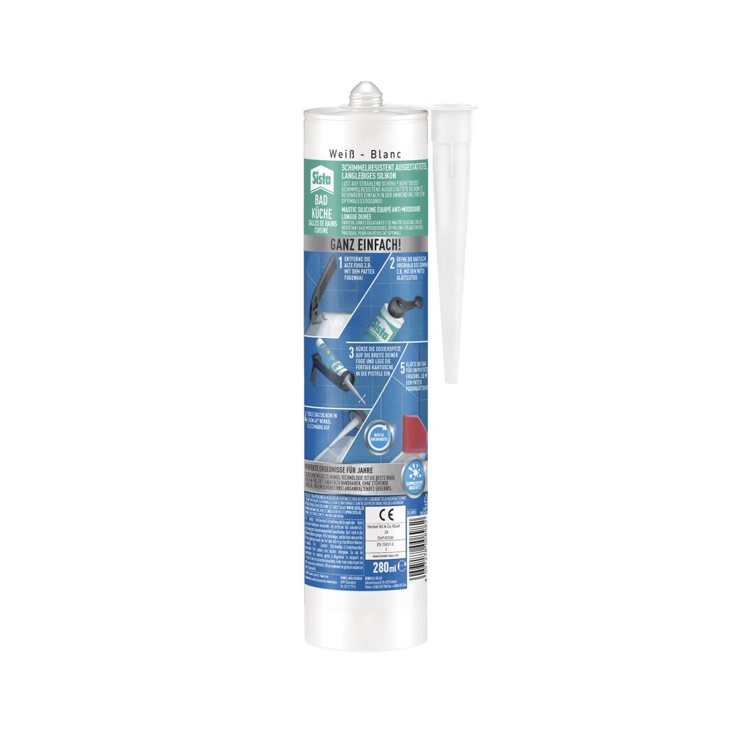 Sista Silikon Bad & Küche weiß 280ml Tube