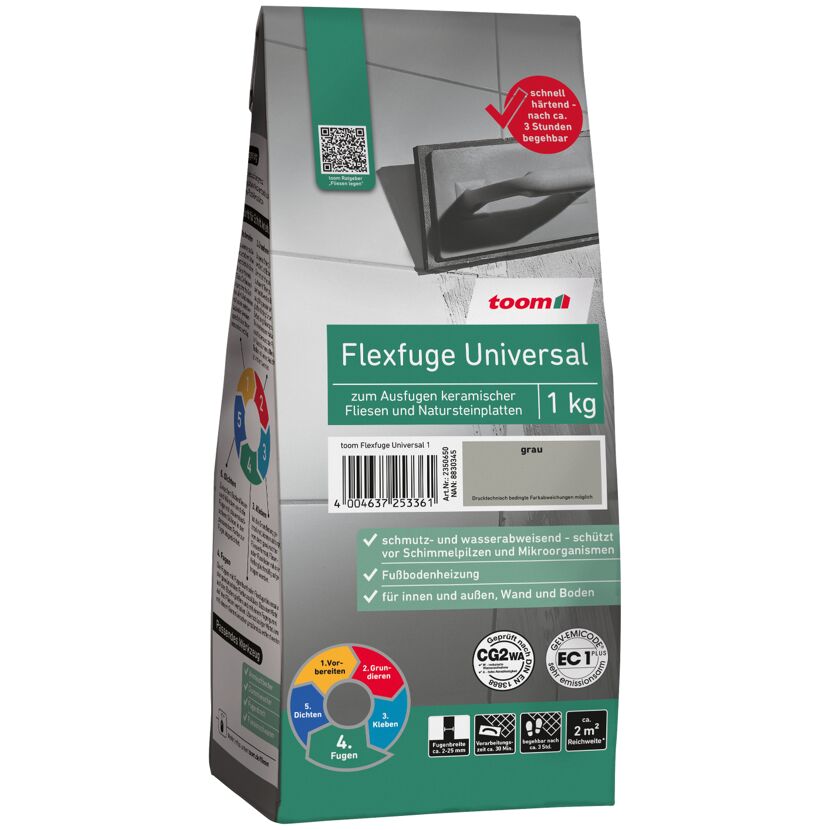 toom Flexfuge Universal, 1 kg, grau