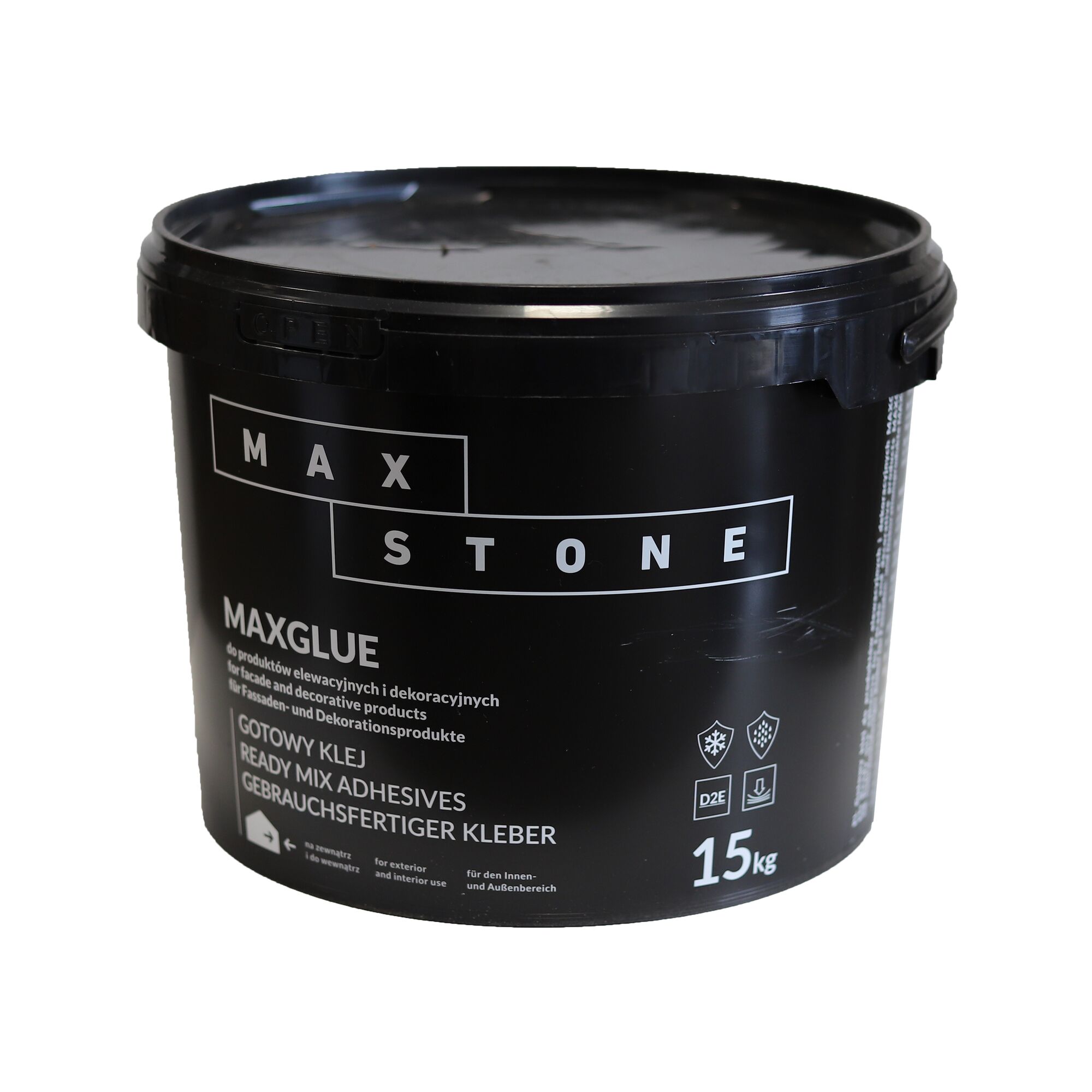 Schwarzer Eimer MAX Stone MAXGLUE