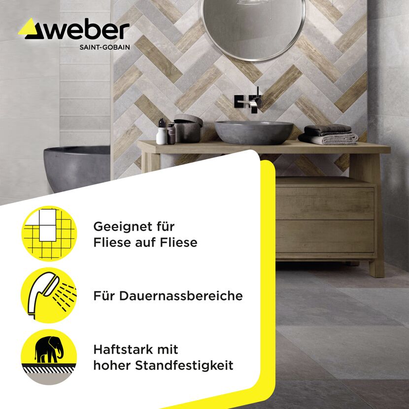 Geflieste Badezimmerwand