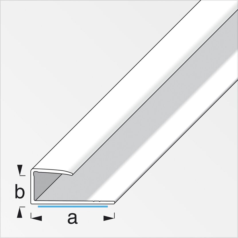 Silbernes Einfassprofil aus Aluminium