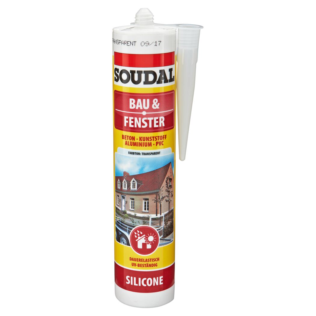 Kartusche Soudal Bau- und Fenster-Silikon transparent