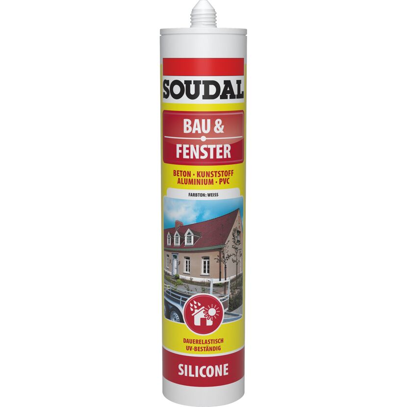 Kartusche SOUDAL Bau- und Fenster-Silicon weiß