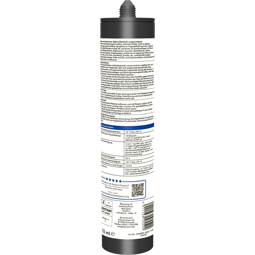 Sanitärsilikon "Manhattan" grau 310 ml