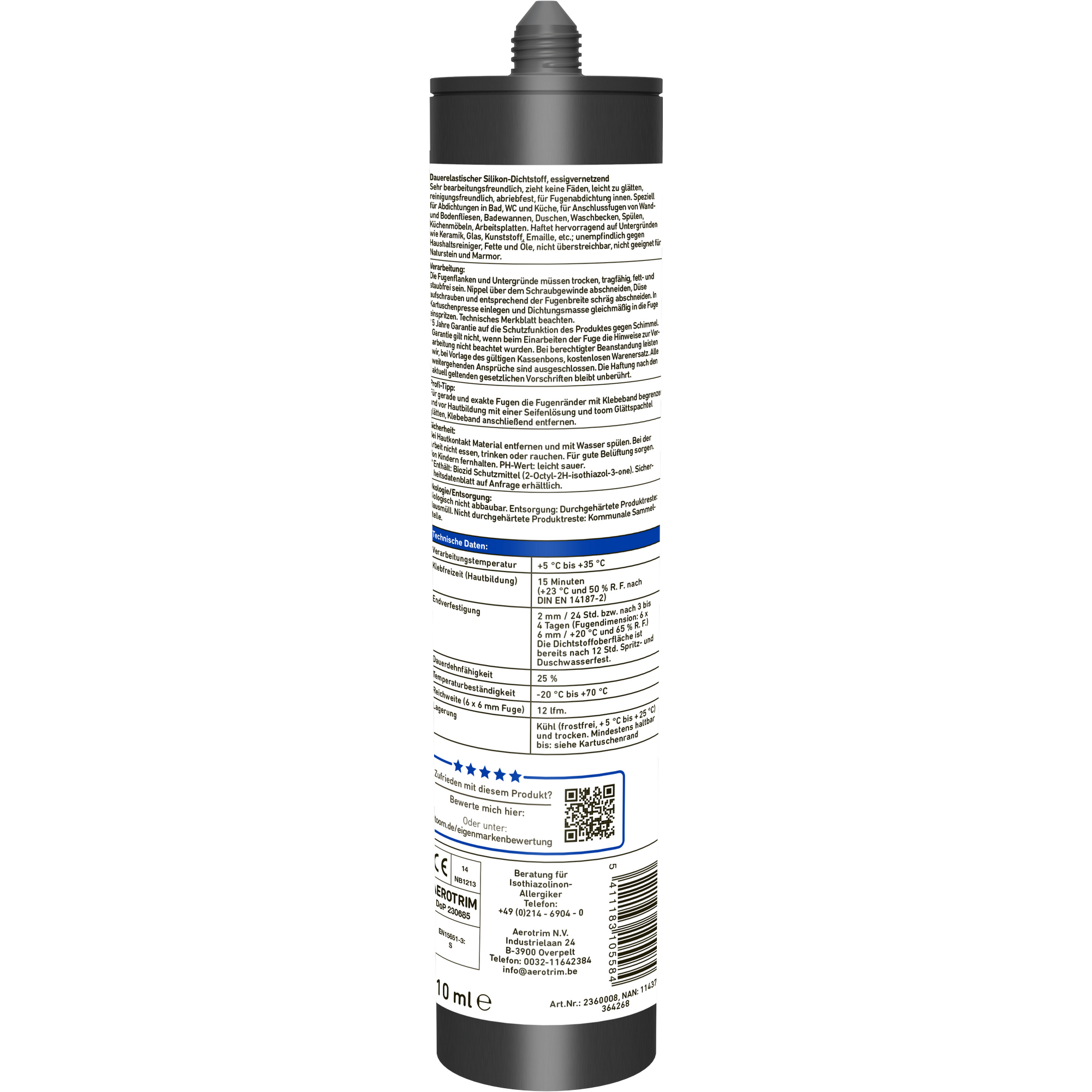 Sanitärsilikon pergamonfarben 310 ml