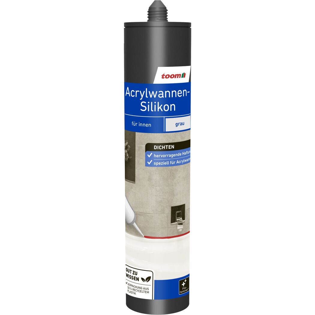 Acrylbadewannen-Silikon grau 310 ml