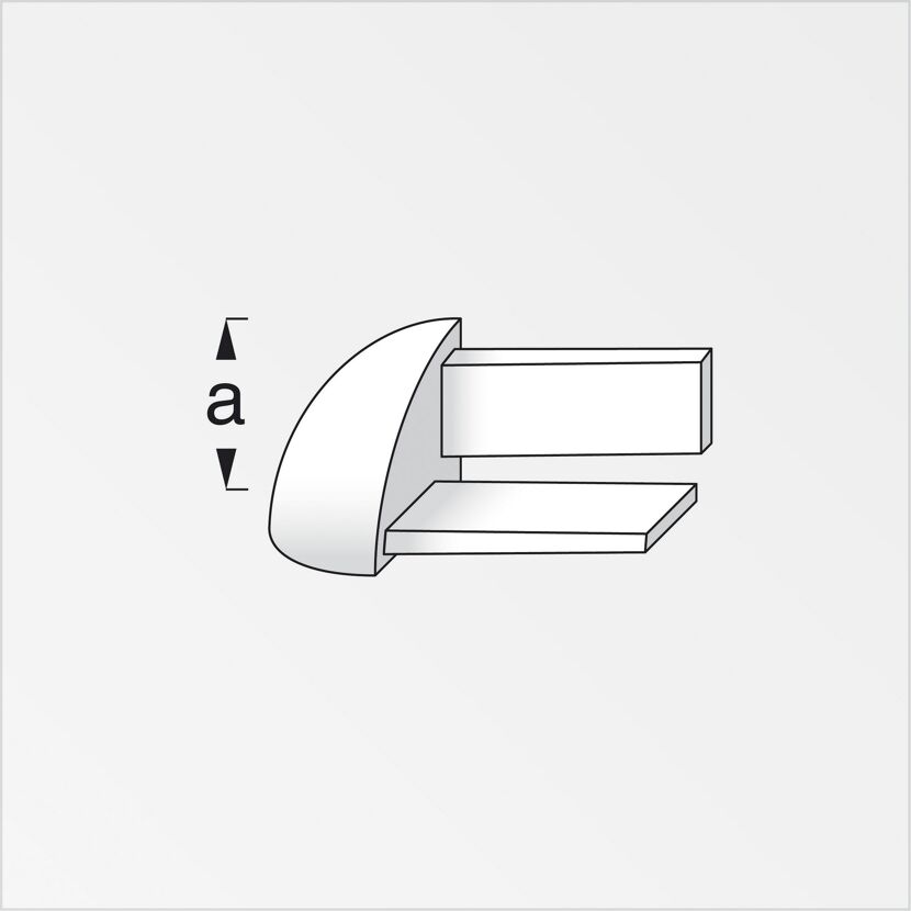 Außenecke weiss 0,6 cm, 4-tlg.