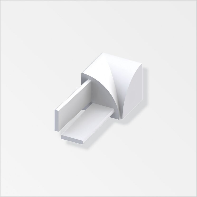 Viertelkreis-Innenecken weiss 0,6 cm 4 Stück