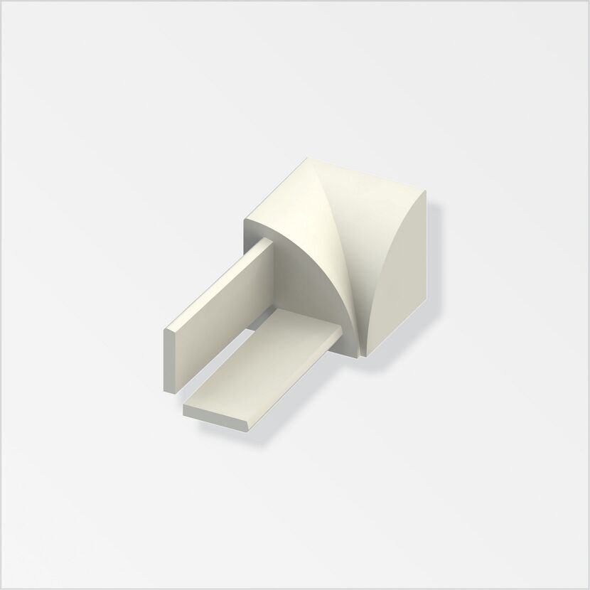 Viertelkreis-Innenecken weiss 0,8 cm 4 Stück