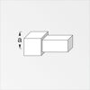 Quadratisches Alu-Eckprofil chromfarben, 8 mm stark
