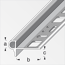 Verkleinertes Bild von Treppenkanten-Profil 'Florentiner' Aluminium titanfarben 10 x 1000 mm