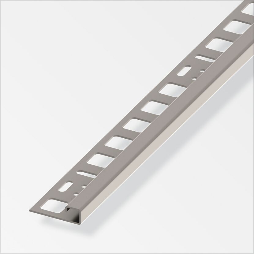 Metallischer Fliesenabschluss in U-Form