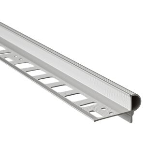 Treppenkanten-Profil 'Florentiner' Aluminium silbern 10 x 2500 mm