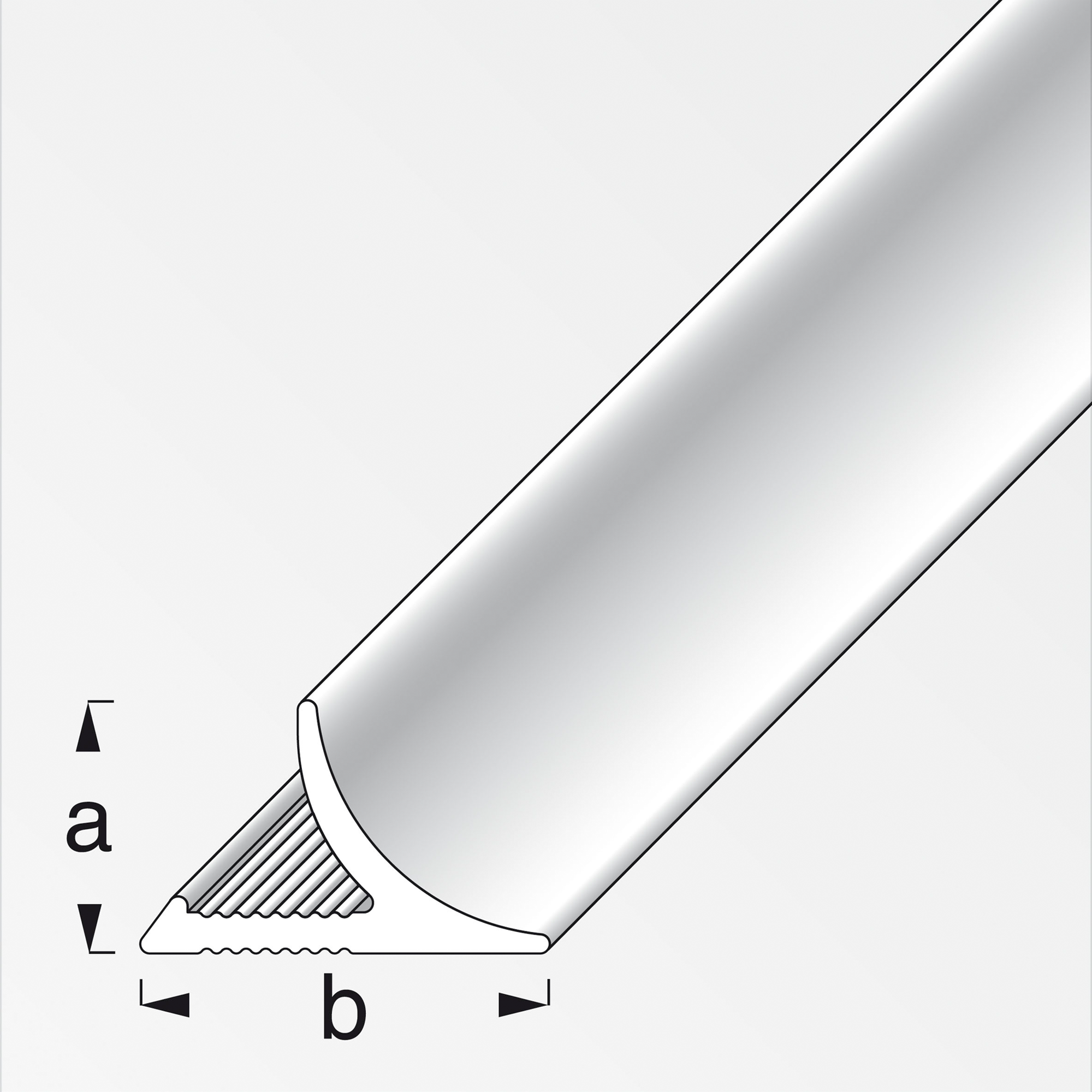 Randfugen-Profil Aluminium 1,3 x 0,8 x 200 cm + product picture