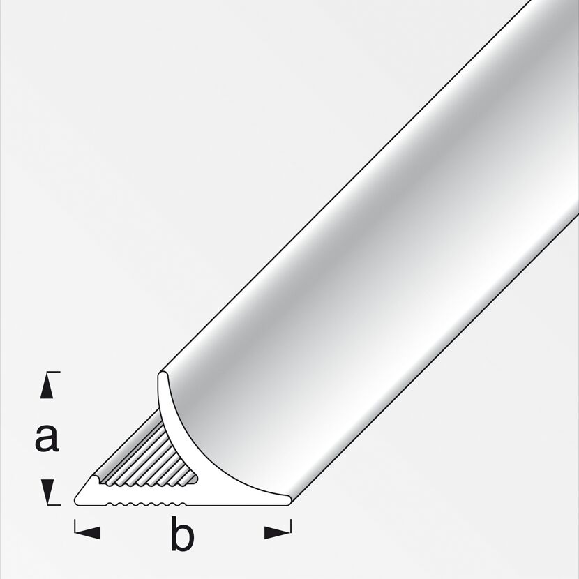 Randfugen-Profil Aluminium 1,3 x 0,8 x 200 cm