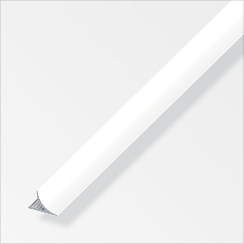 Weißes Randfugen-Profil aus Aluminium