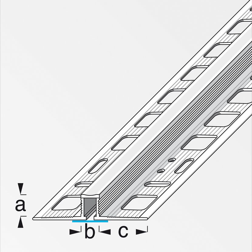 Dehnfuge PVC grau 2500 x 8 x 10 mm