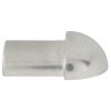 Viertelkreis Außenecke für 10 mm Profile, Edelstahl
