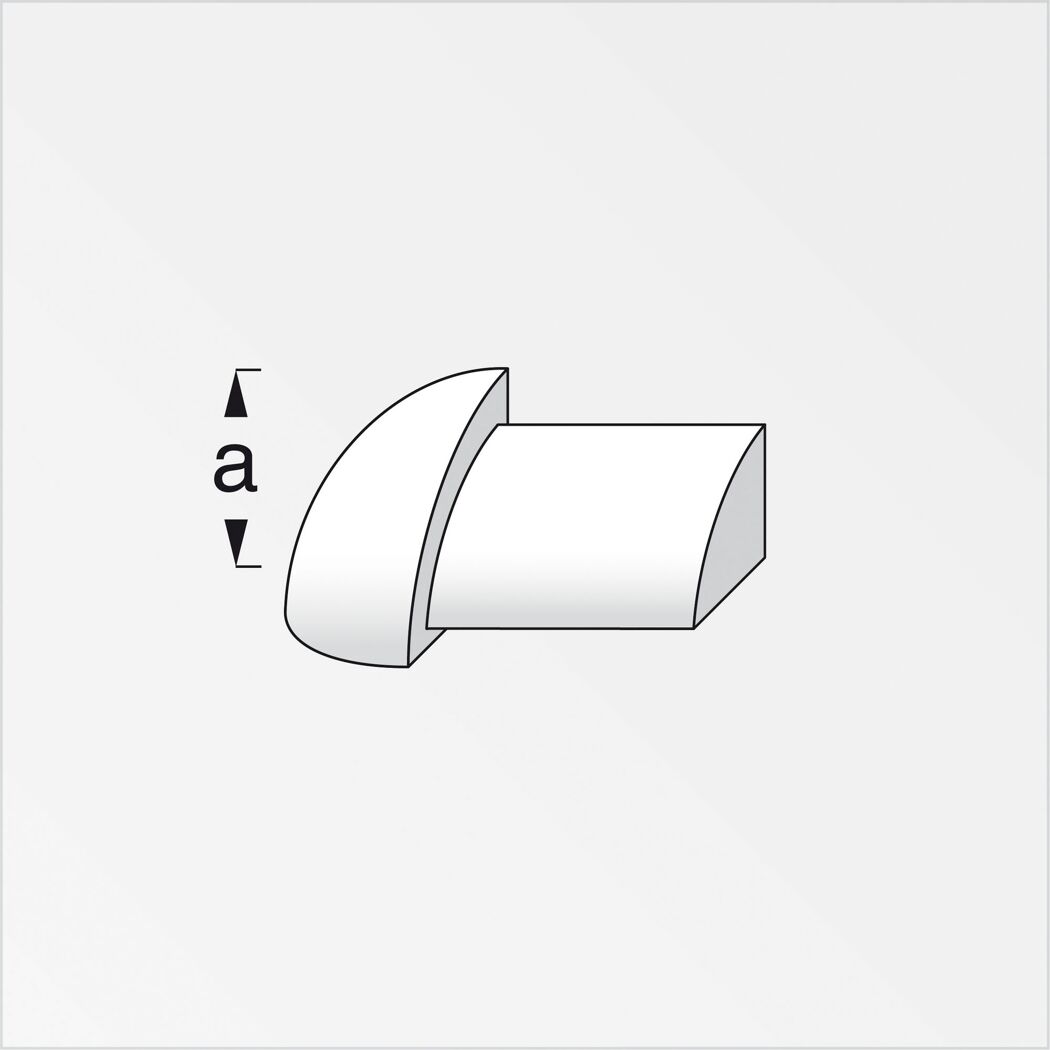Außenecke Aluminium silbern 0,8 cm