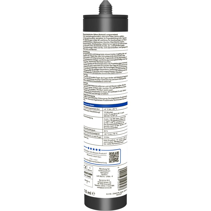 Sanitärsilikon anthrazit 310 ml