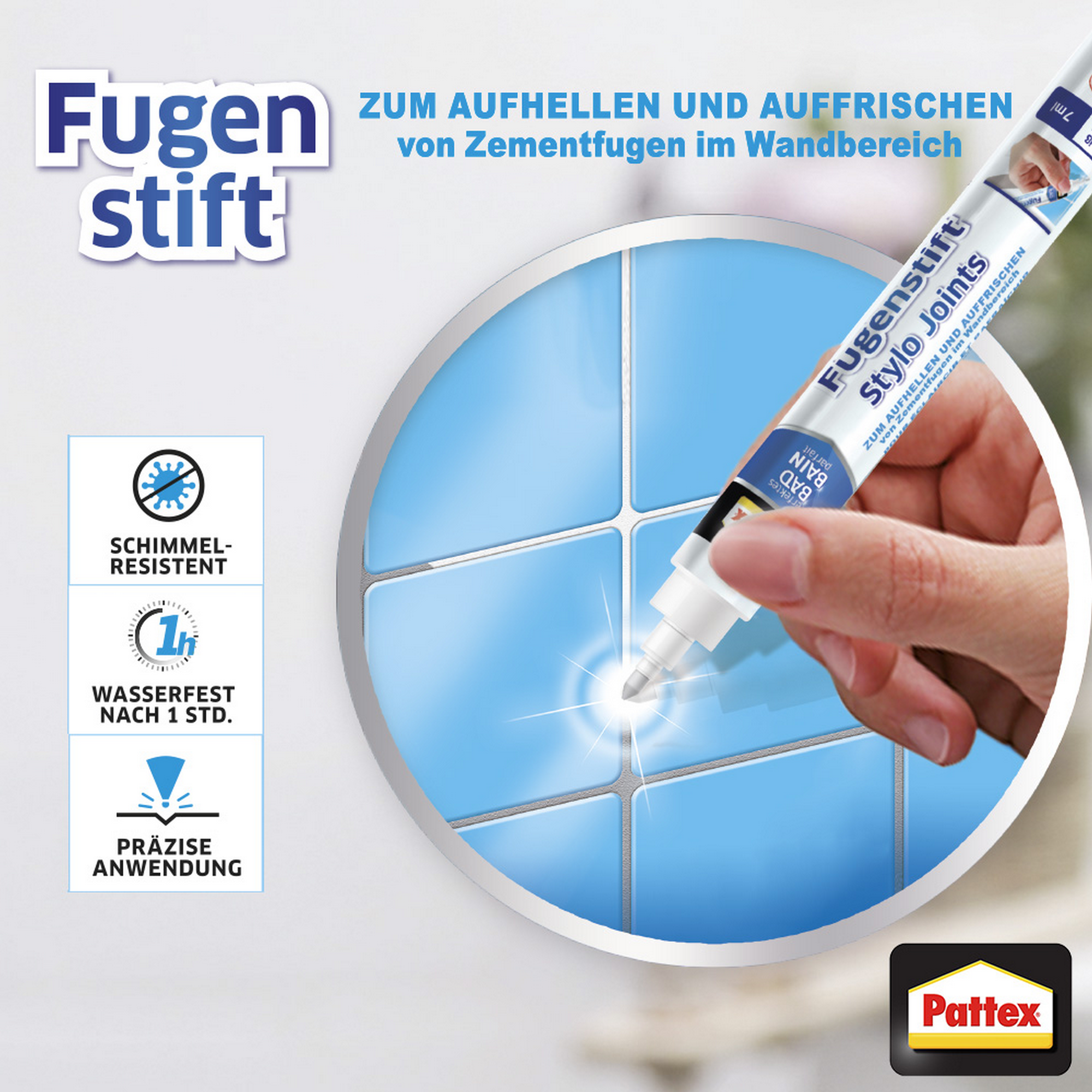 Fugenstift 'Perfektes Bad' weiß 7 ml + product picture