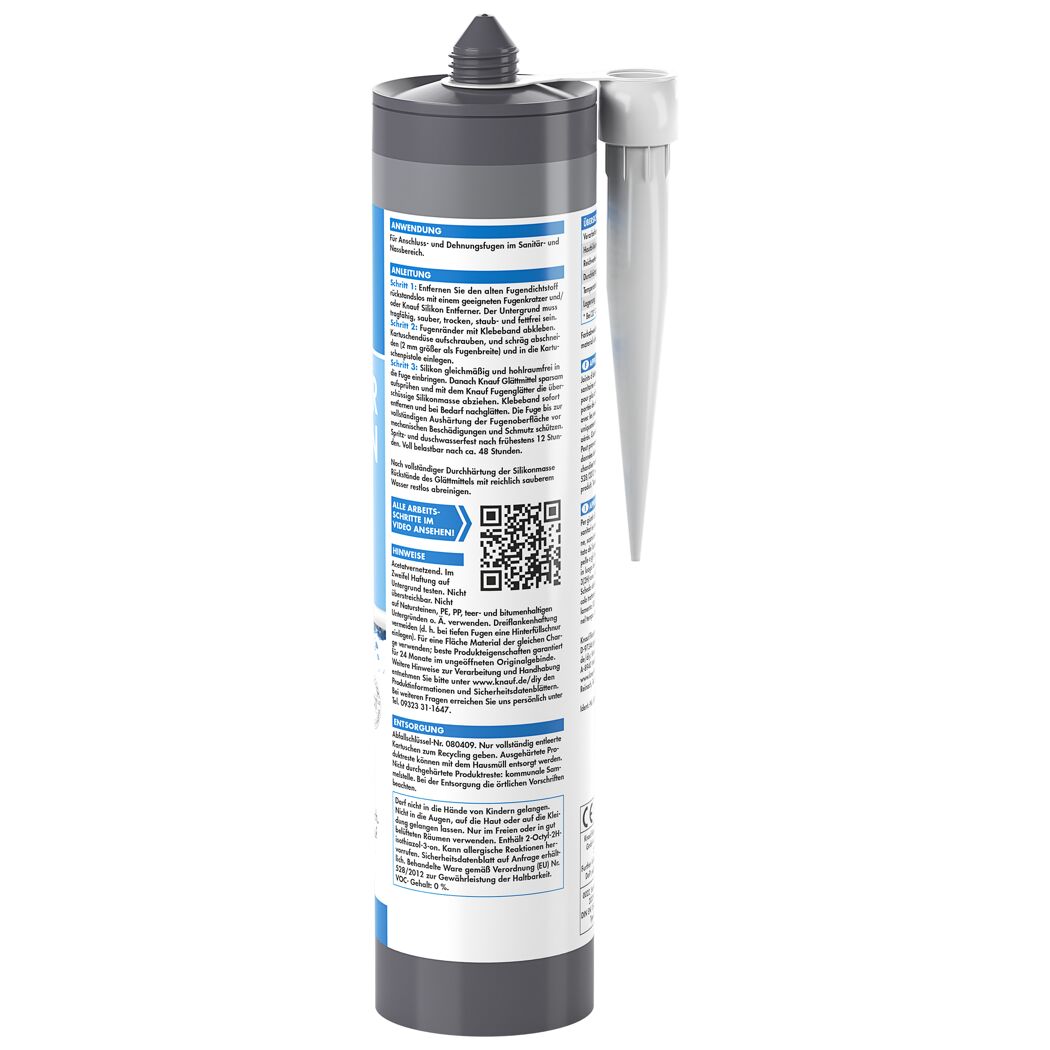 Sanitärsilikon grau 300 ml