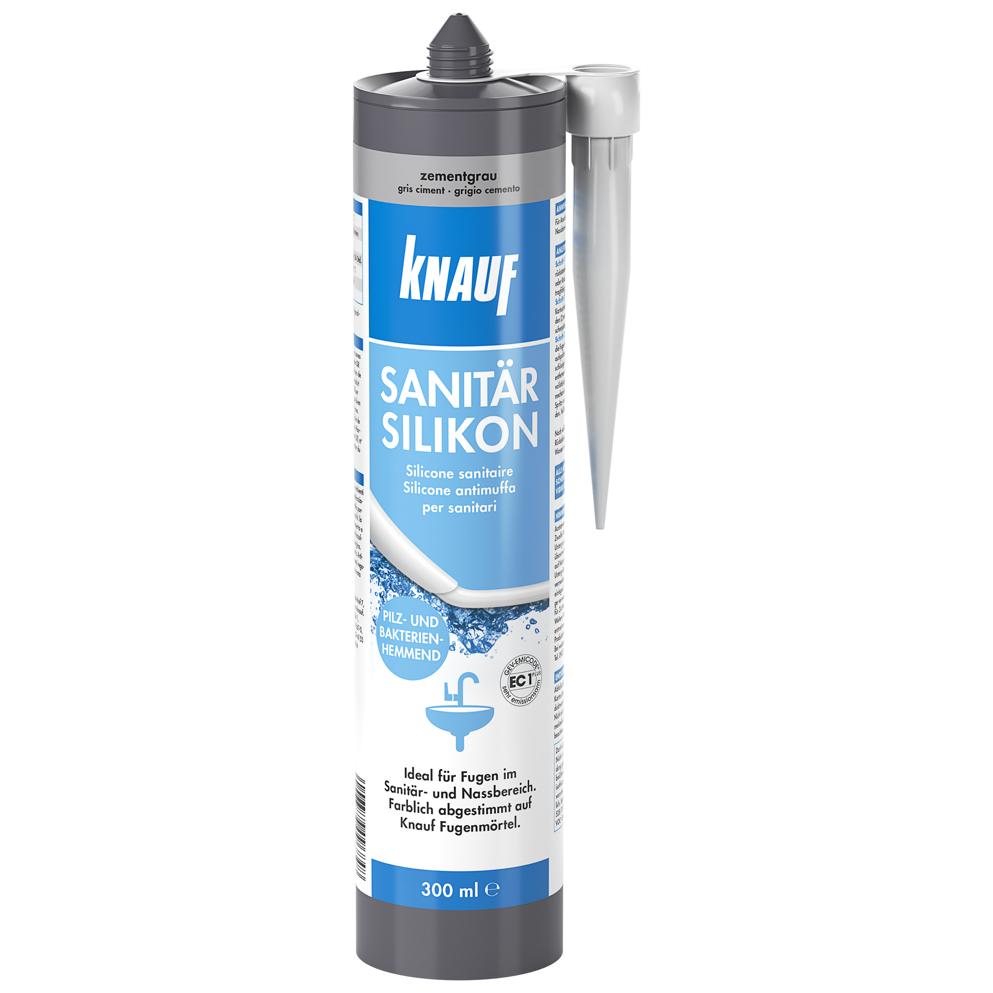 Sanitärsilikon zementgrau 300 ml + product picture