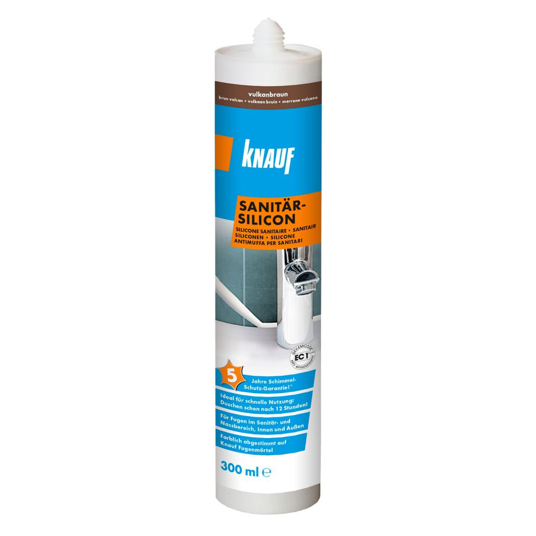 Kartusche Sanitär-Silicon vulkanbraun von Knauf