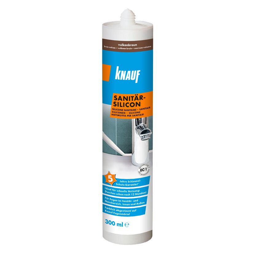 Kartusche Sanitär-Silicon vulkanbraun von Knauf
