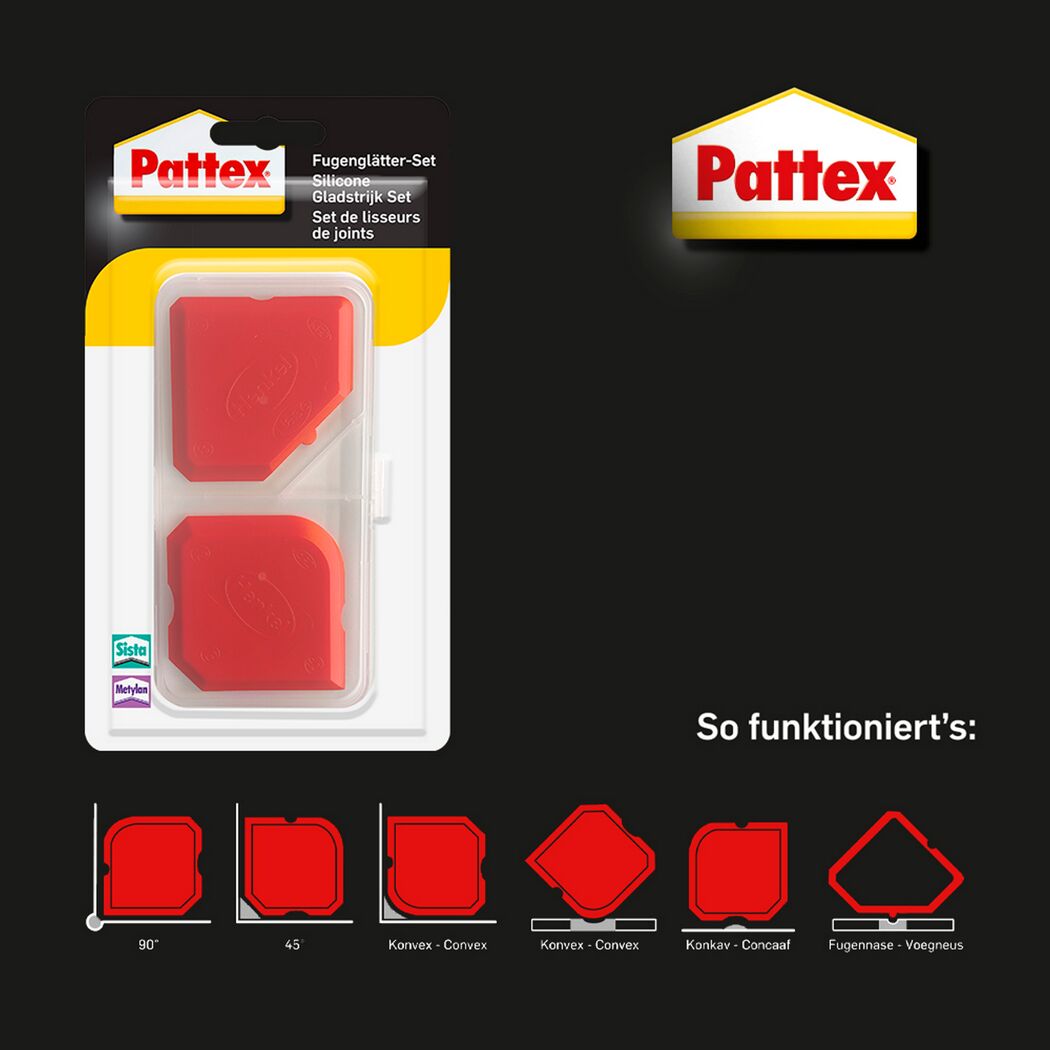 Pattex Fugenglätter-Set rot