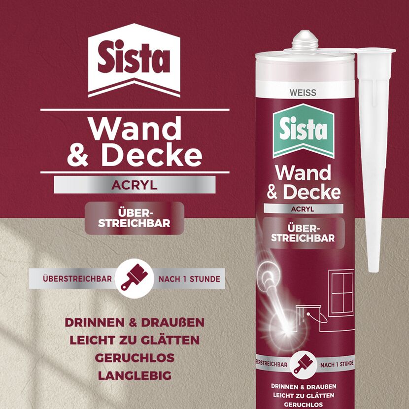 Sista Wand & Decke Acryl Dichtstoff weiß