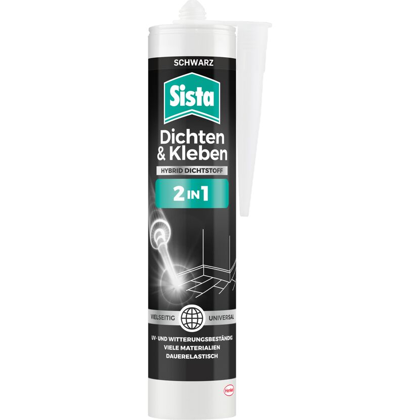 Kartusche schwarzer Sista Dicht- und Klebstoff