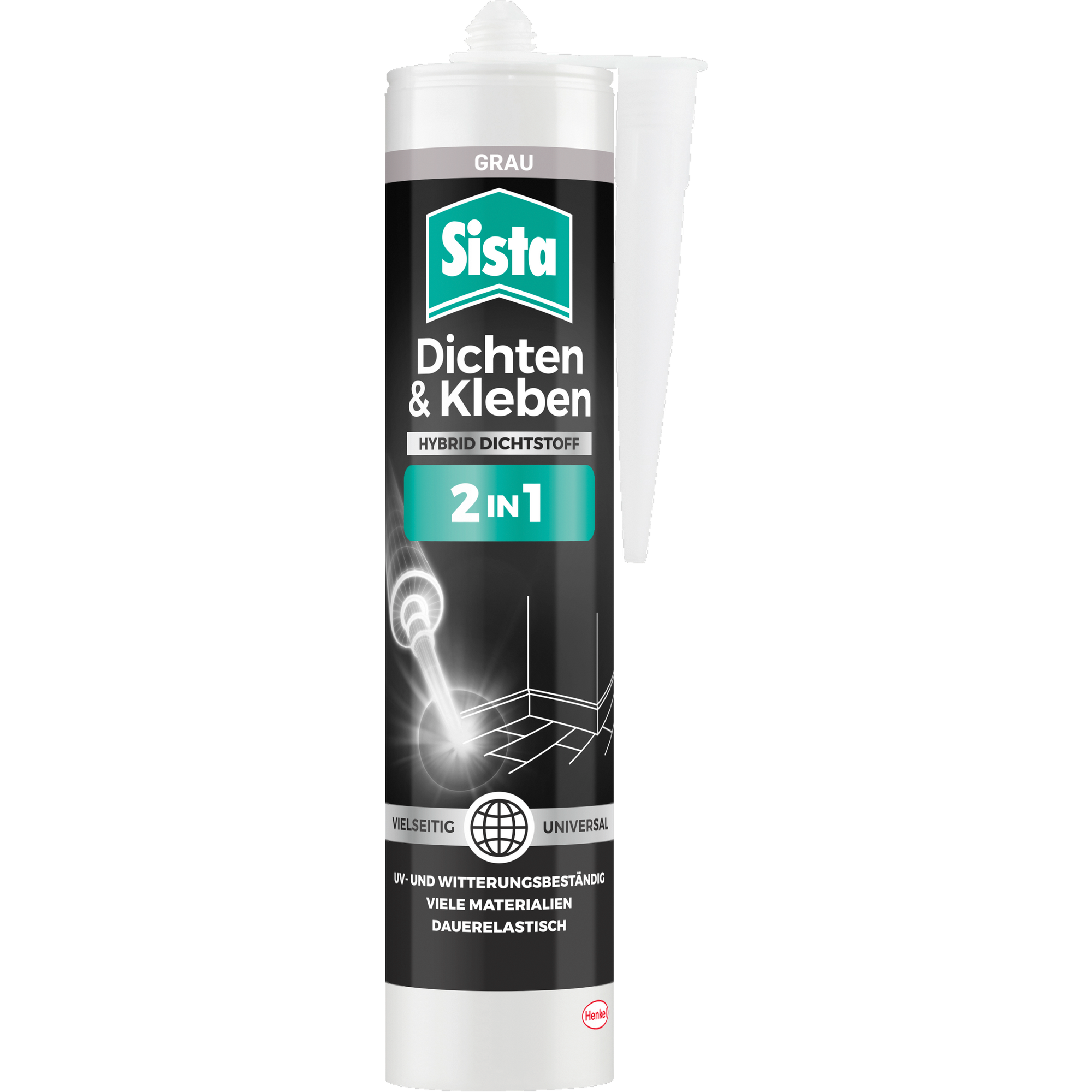 Dichten und Kleben '2in1' grau 280 ml + product picture