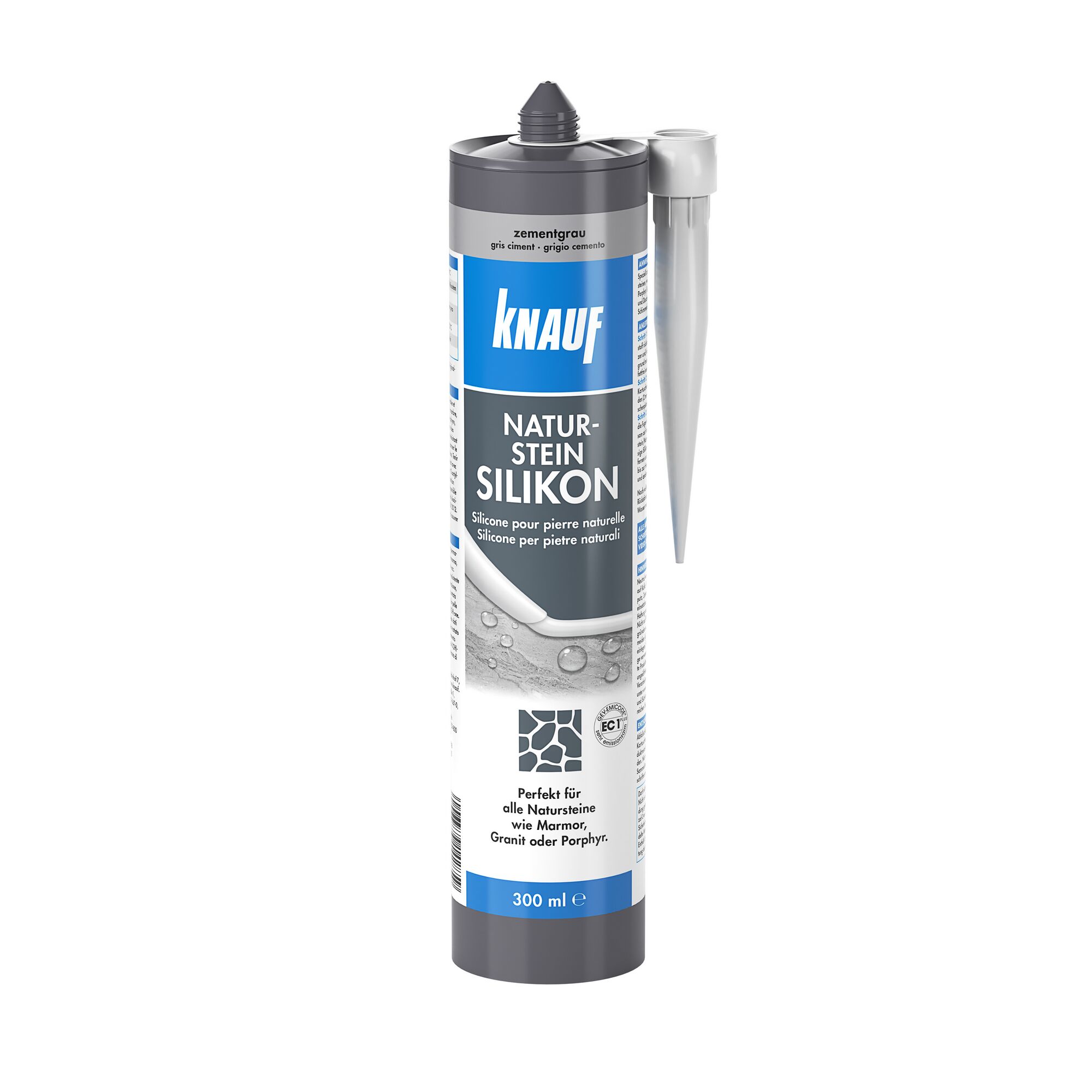 Kartusche Naturstein Silikon zementgrau von Knauf