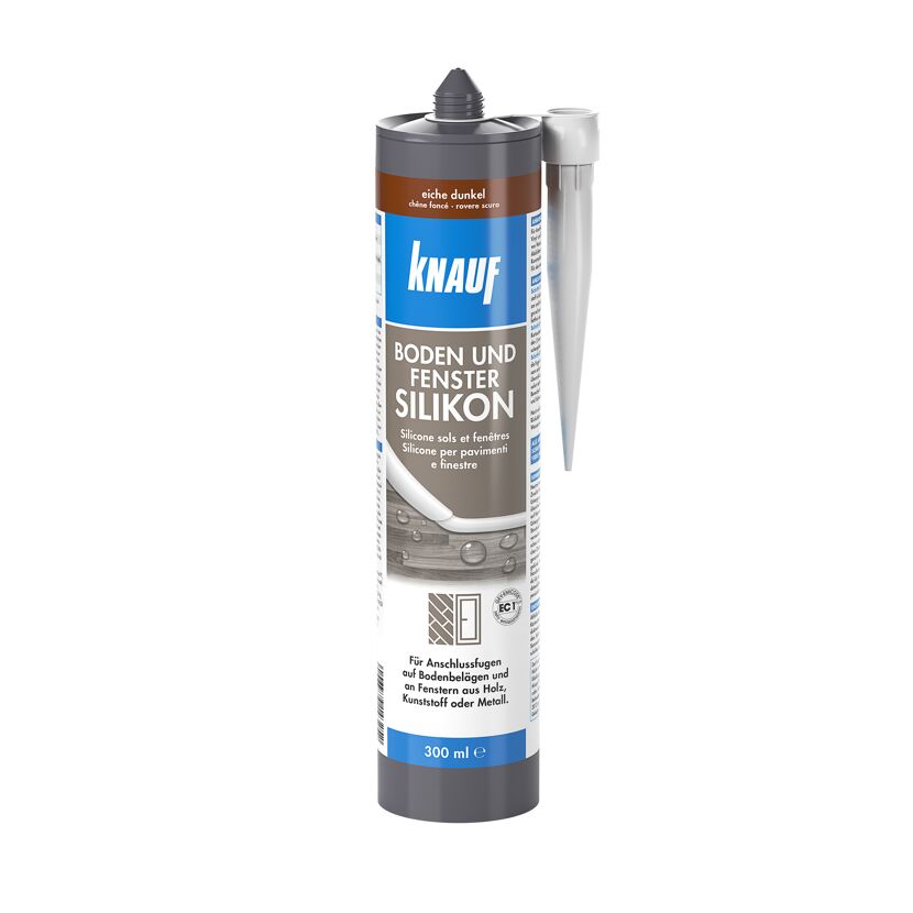 Kartusche Knauf Boden- und Fenstersilikon eiche dunkel