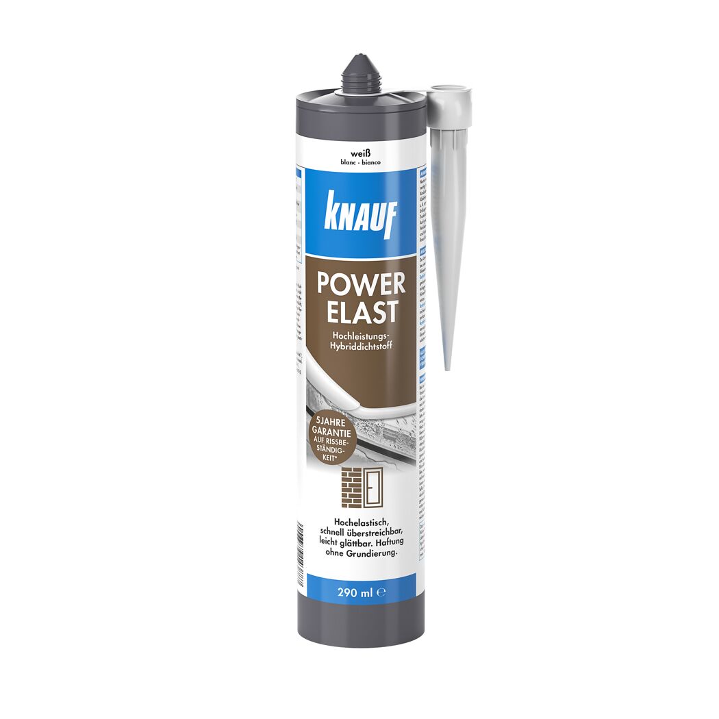 Kartusche mit Knauf Power Elast Dichtstoff weiß