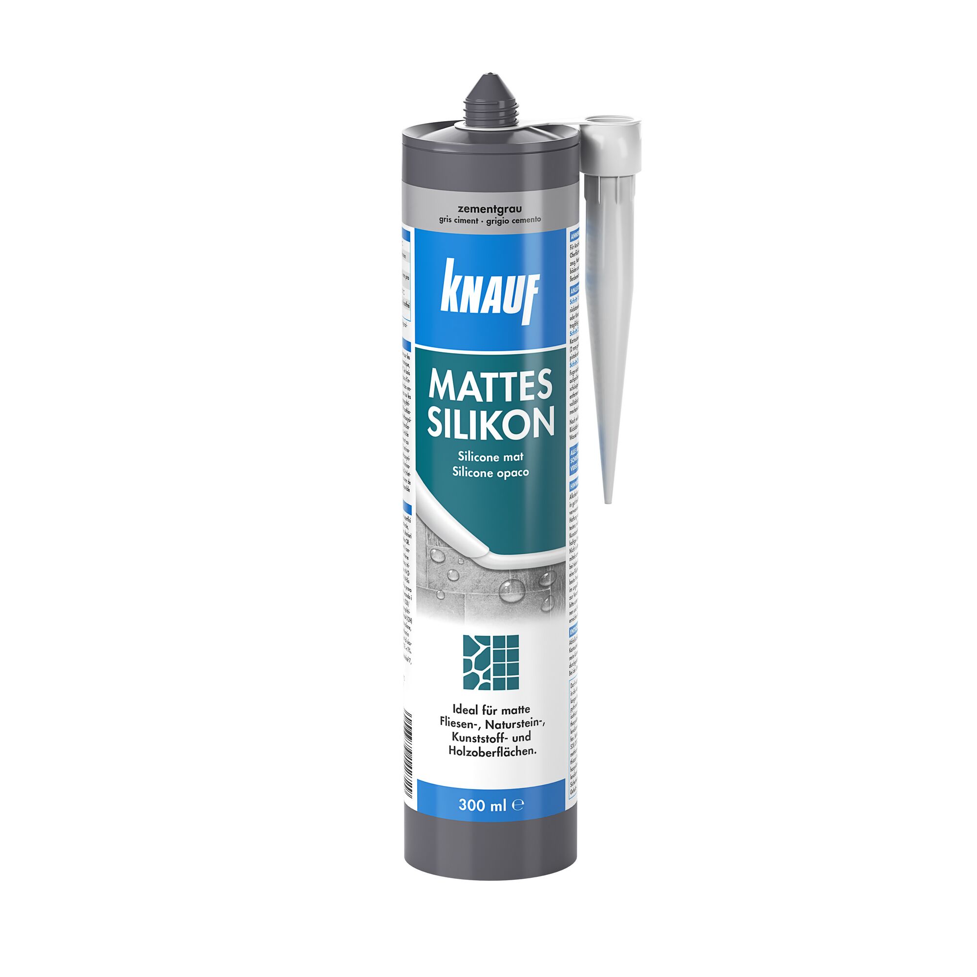 Kartusche mattes Silikon zementgrau von Knauf
