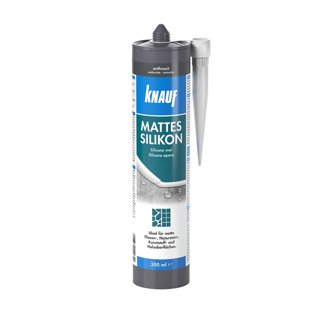 Kartusche mattes Silikon anthrazit von Knauf