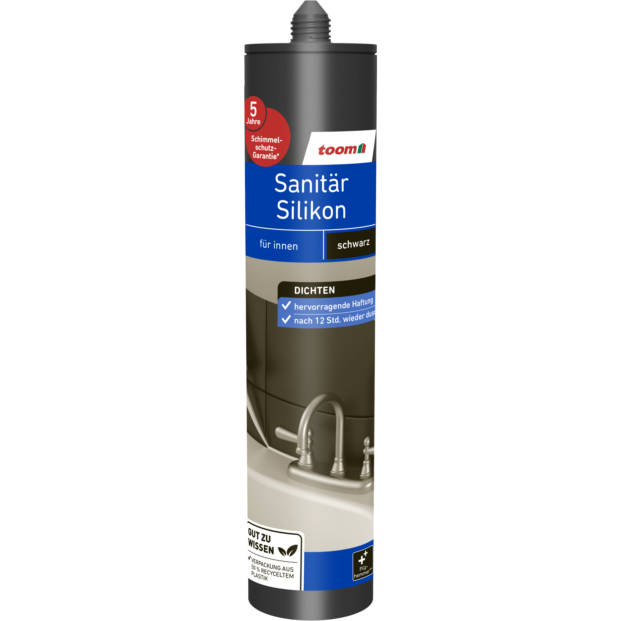 Sanitärsilikon schwarz 310 ml