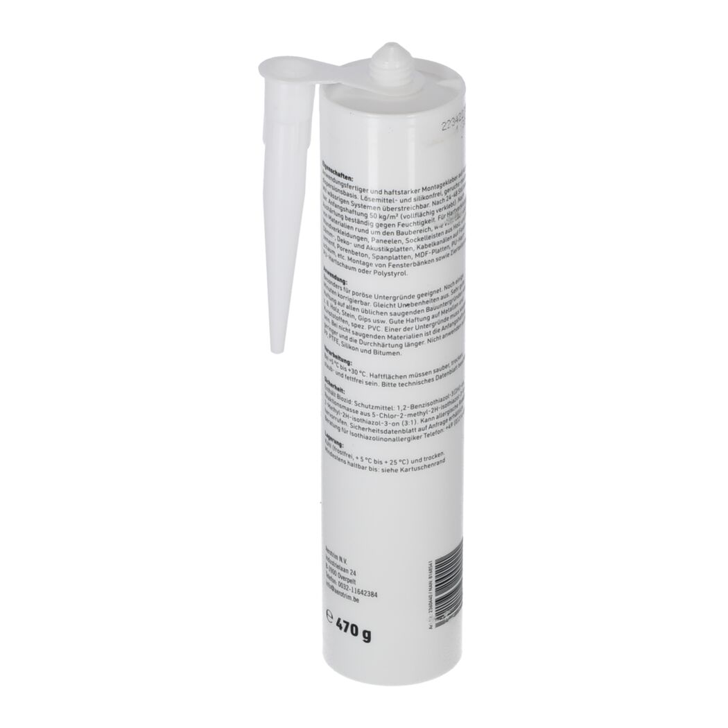 Montagekleber weiß 470 g