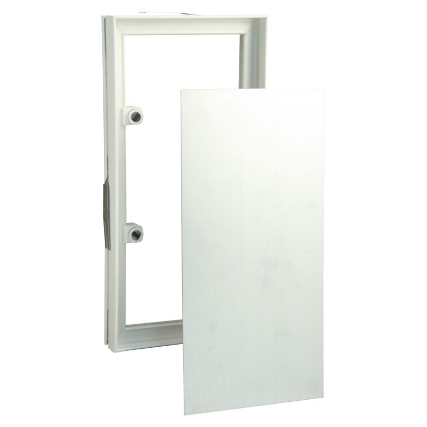 Fliesenrahmen aus Kunststoff mit Stahlblech 156 x 309 mm