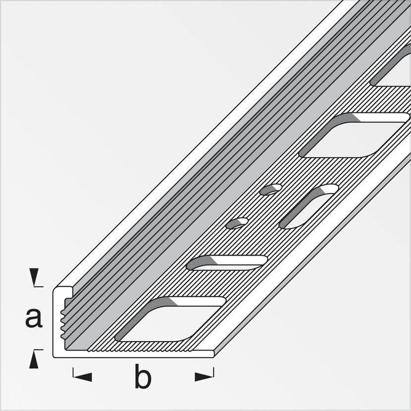 Winkel-Profil Alu blank 8 mm