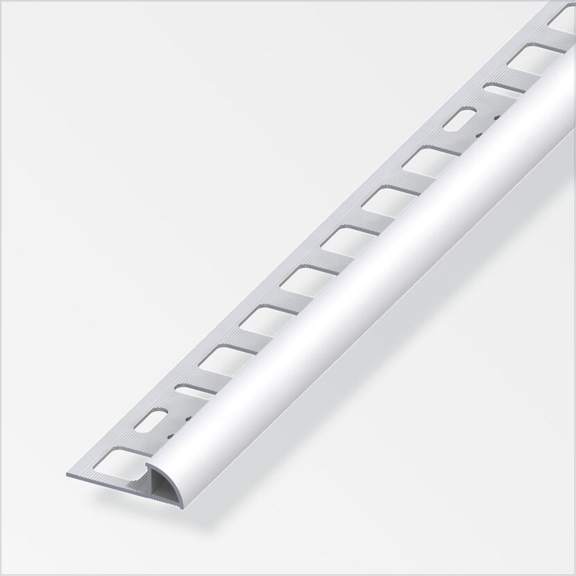Silbernes Viertelkreis-Profil aus Aluminium