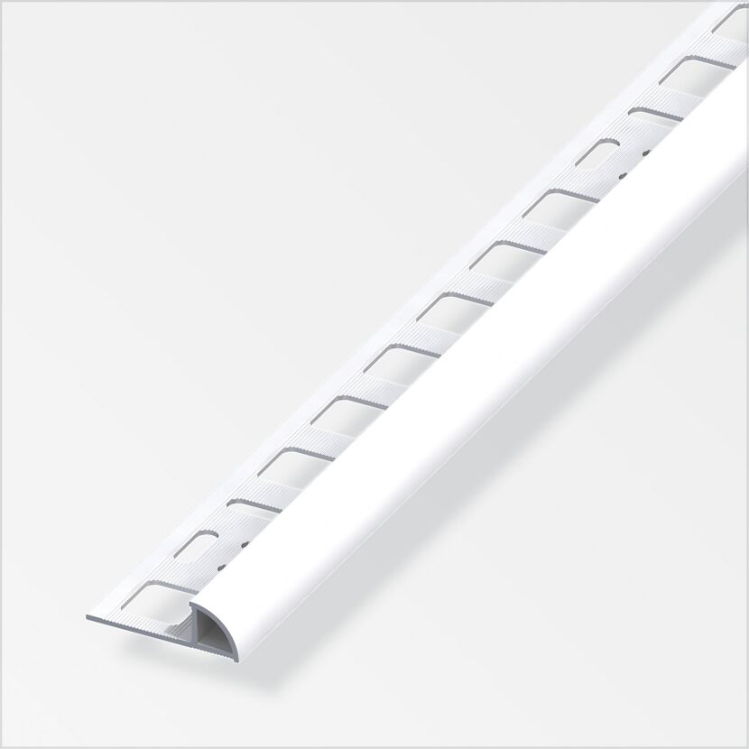 Weißes Viertelkreis-Profil aus Aluminium