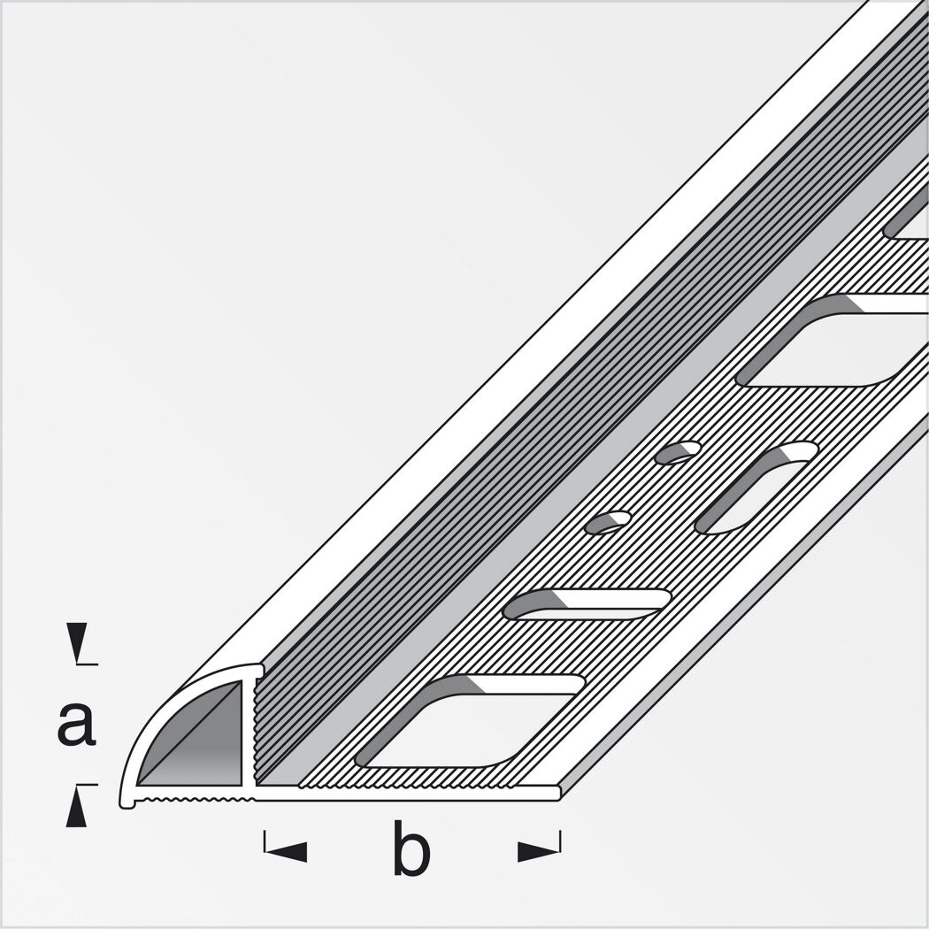 Viertelkreis-Profil Alu brillantweiss