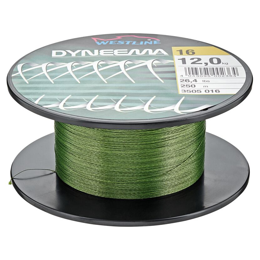 Grüne Angelschnur Dyneema, 12 kg, 250 m