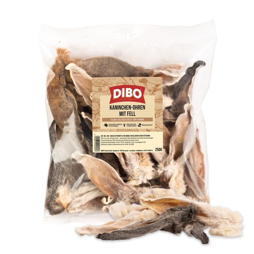 Kaninchen-Ohren mit Fell 250 g