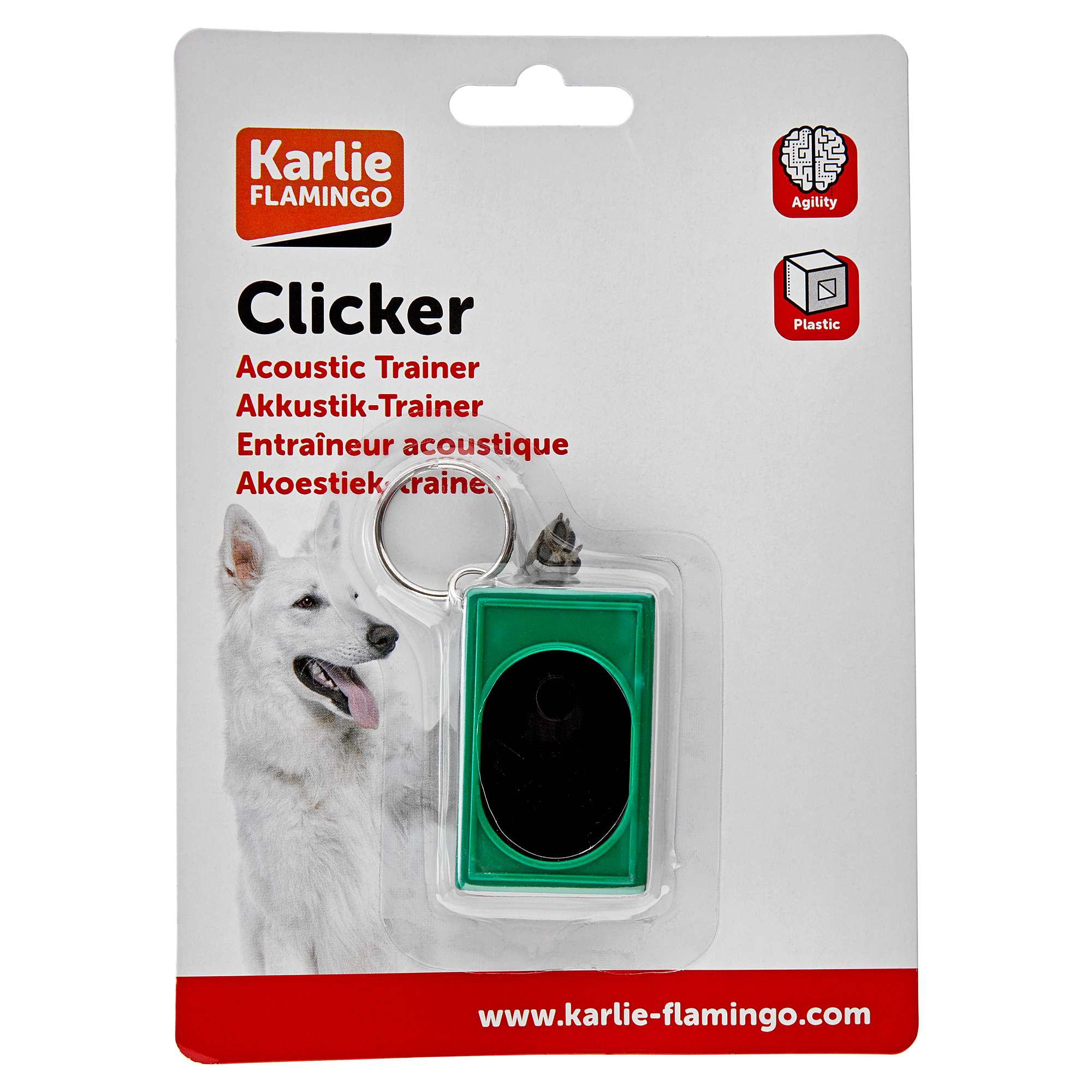 Akustik-Trainer "Clicker" Kunststoff grün 3 x 5 cm + product picture