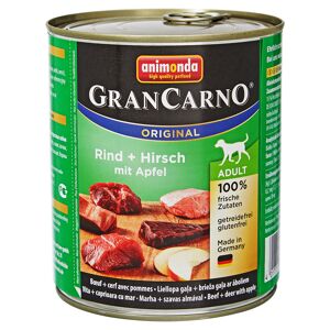 Hundenassfutter "Gran Carno" Original mit Rind/Hirsch/Apfel 800 g